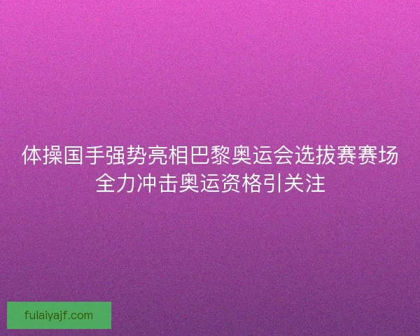 体操国手强势亮相巴黎奥运会选拔赛赛场全力冲击奥运资格引关注